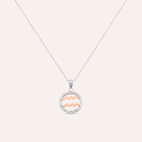 Collana Lady Chic Acciaio Bicolore Bianco / Rosa Cubic Zirconia - Collane Donna | Stroili