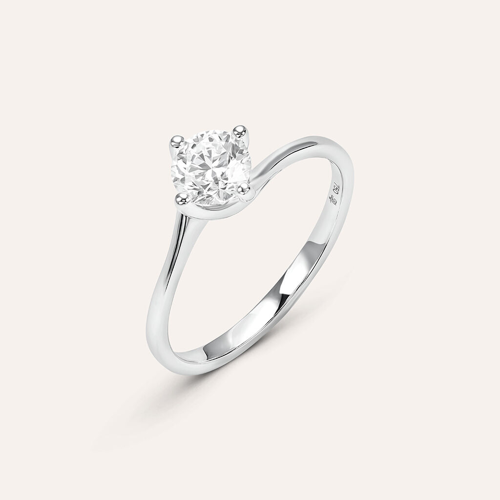 Anello Solitario Valentino Firmamenti Oro Bianco Diamante