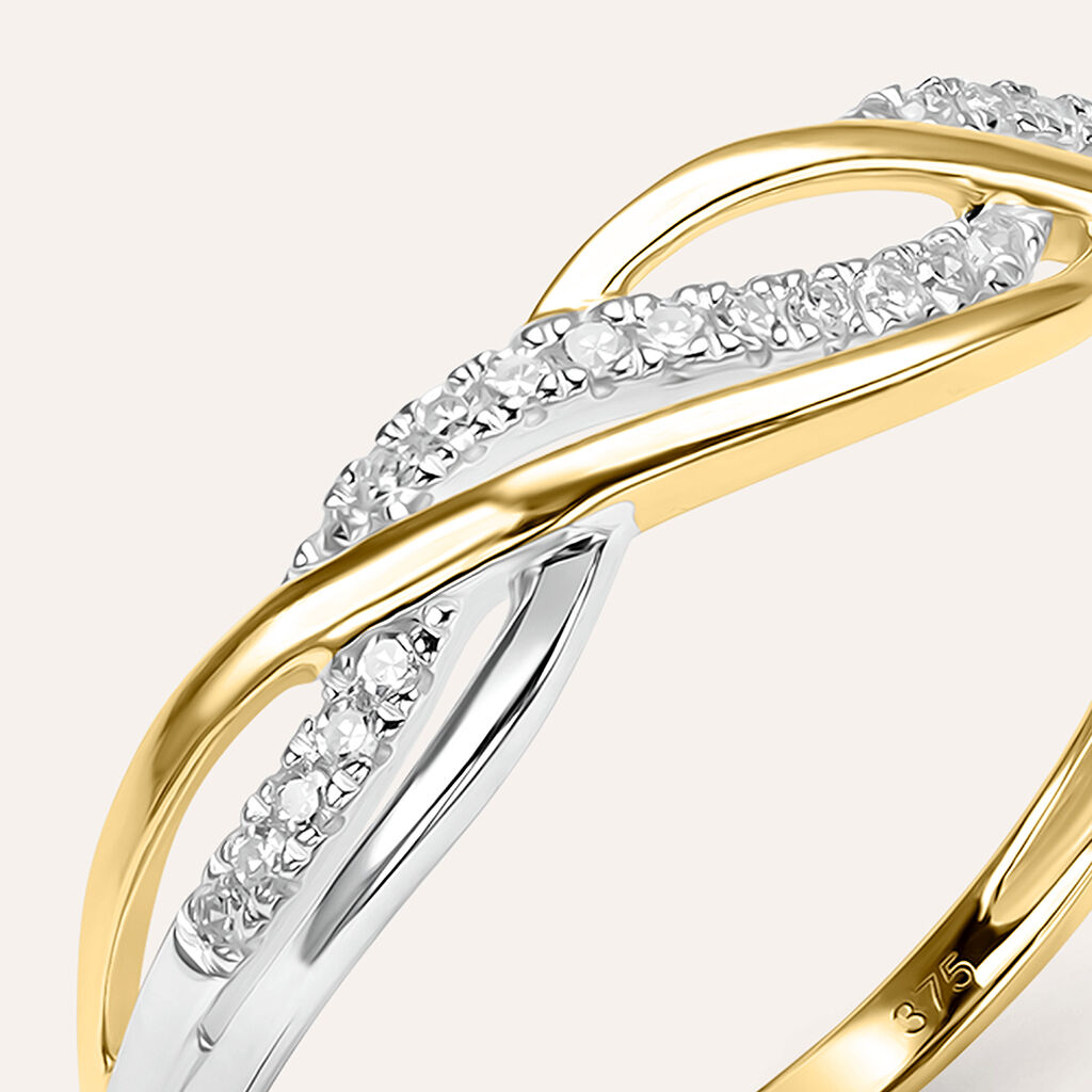 Anello Fascia Sophia Oro Bicolore Diamante