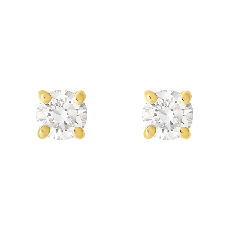 Orecchini Lobo Punto Luce Grace Oro Giallo Diamante - Orecchini a Lobo Donna | Stroili