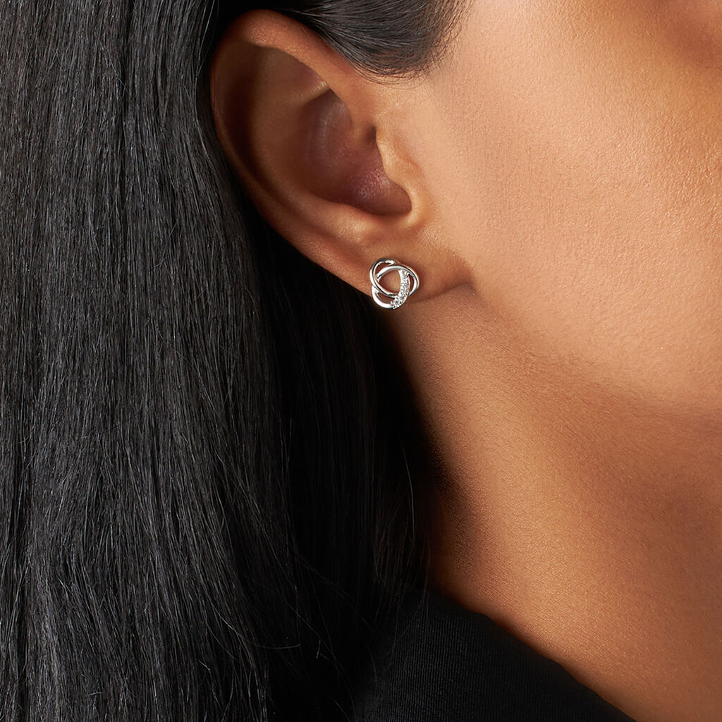 Orecchini Lobo Silver Moments Argento Rodiato Cubic Zirconia - Orecchini a Lobo Donna | Stroili