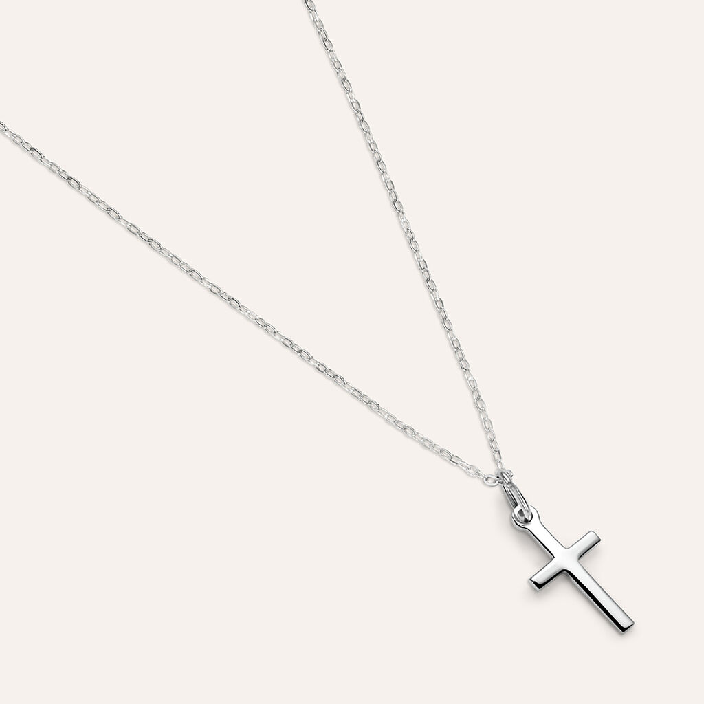 Collana Gentleman Argento Rodiato