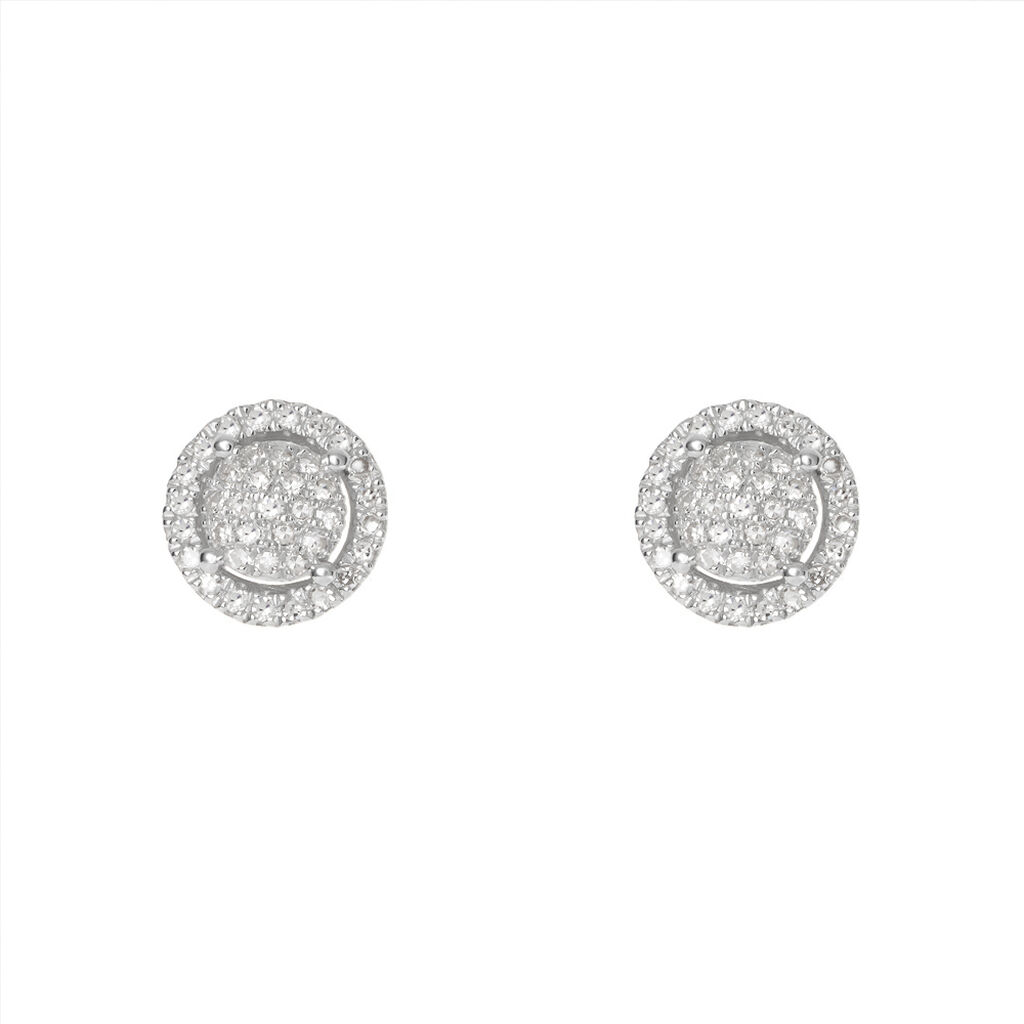 Orecchini Lobo Sophia Oro Bianco Diamante - Orecchini a Lobo Donna | Stroili