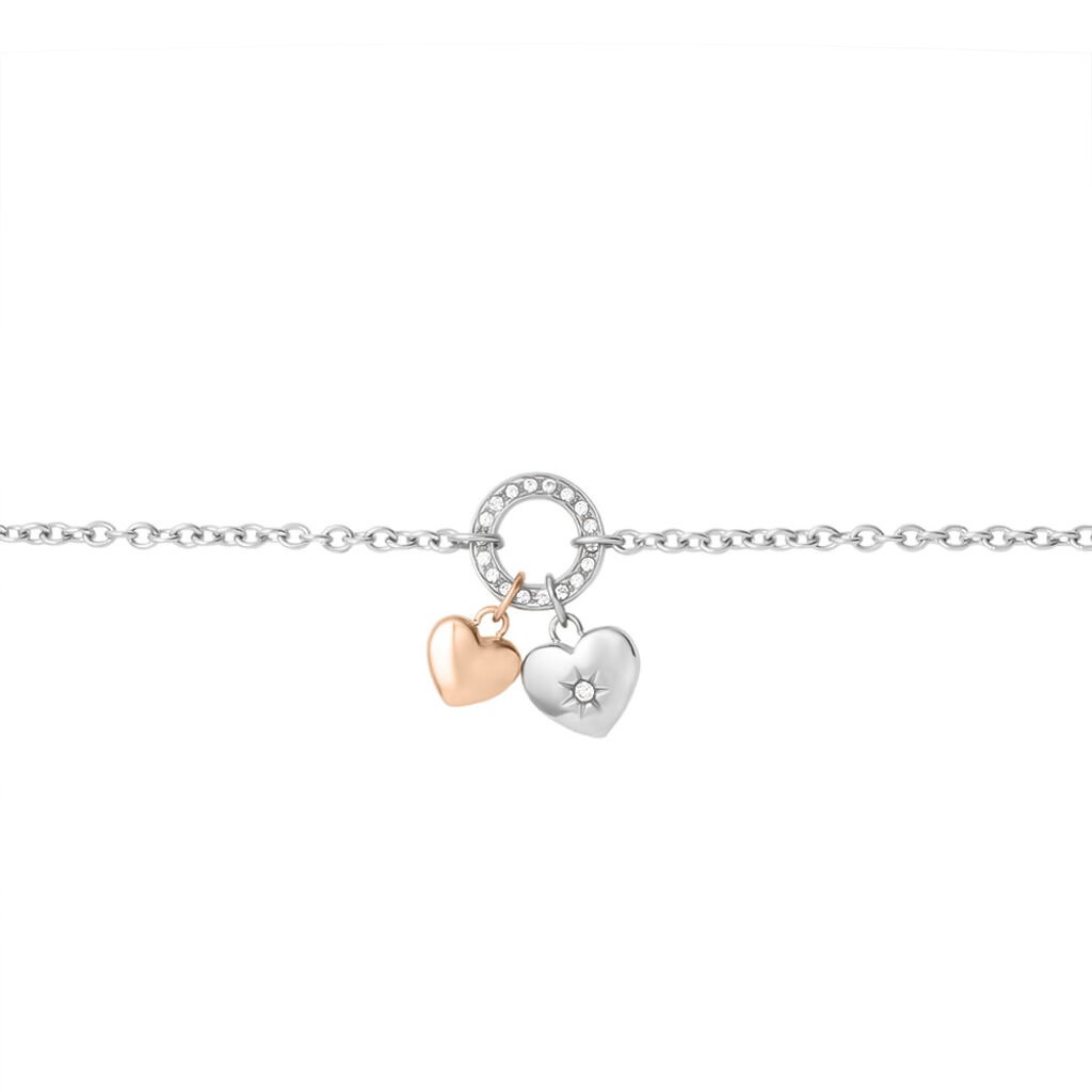 Bracciale Lady Chic Acciaio Bicolore Bianco / Rosa Cristallo - Bracciali Love Donna | Stroili