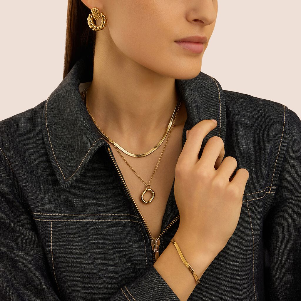 Collana Radiance Acciaio Dorato