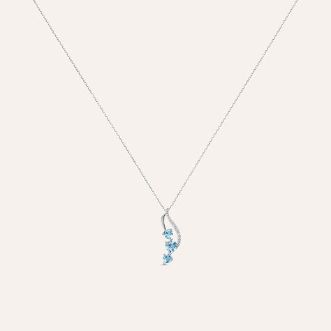 Collana Amélie Oro Bianco Topazio Cubic Zirconia Cubic Zirconia - Collane Donna | Stroili