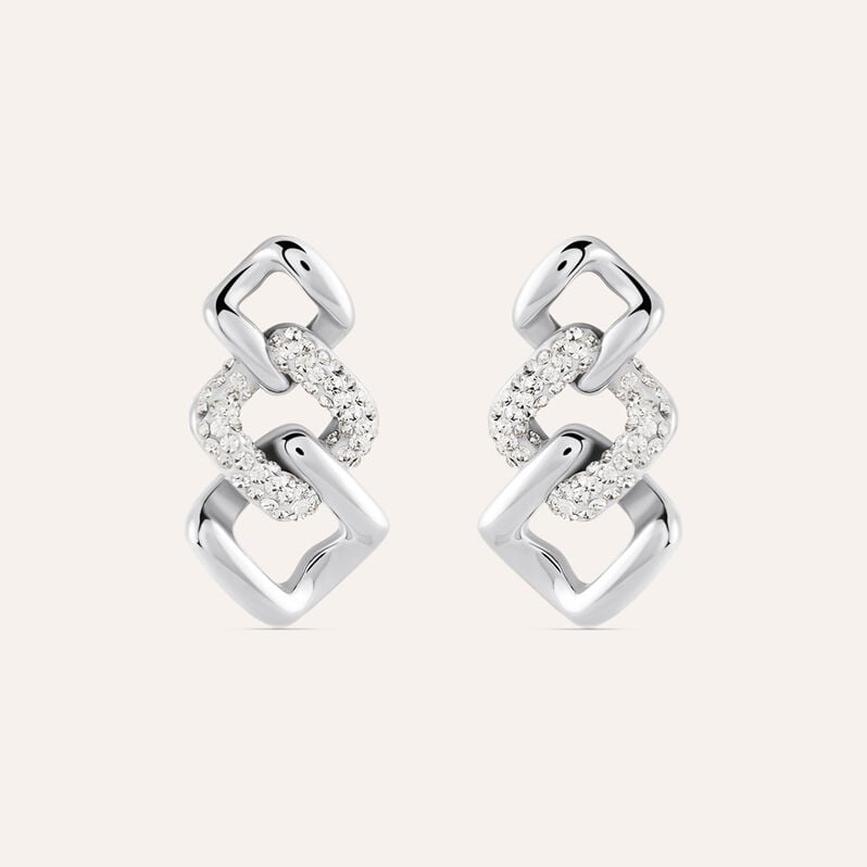 Orecchini Pendenti Aura Acciaio Cristallo - Orecchini Pendenti Donna | Stroili