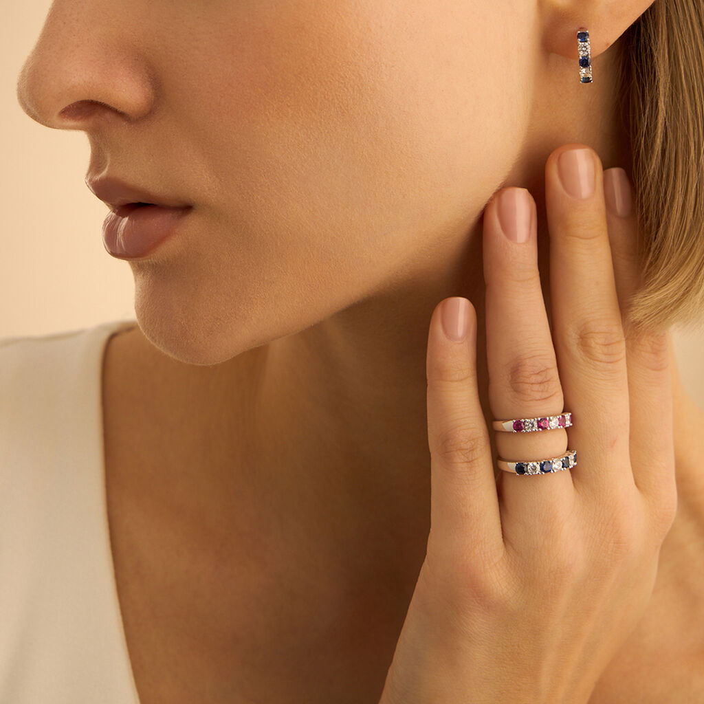 Anello Riviere Silver Elegance Argento Rodiato Cubic Zirconia