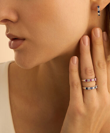 Anello Riviere Silver Elegance Argento Rodiato Cubic Zirconia