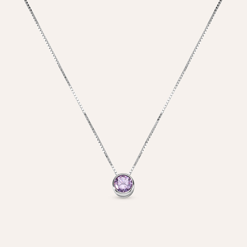 Collana Punto Luce Silver Rainbow Argento Rodiato Cubic Zirconia