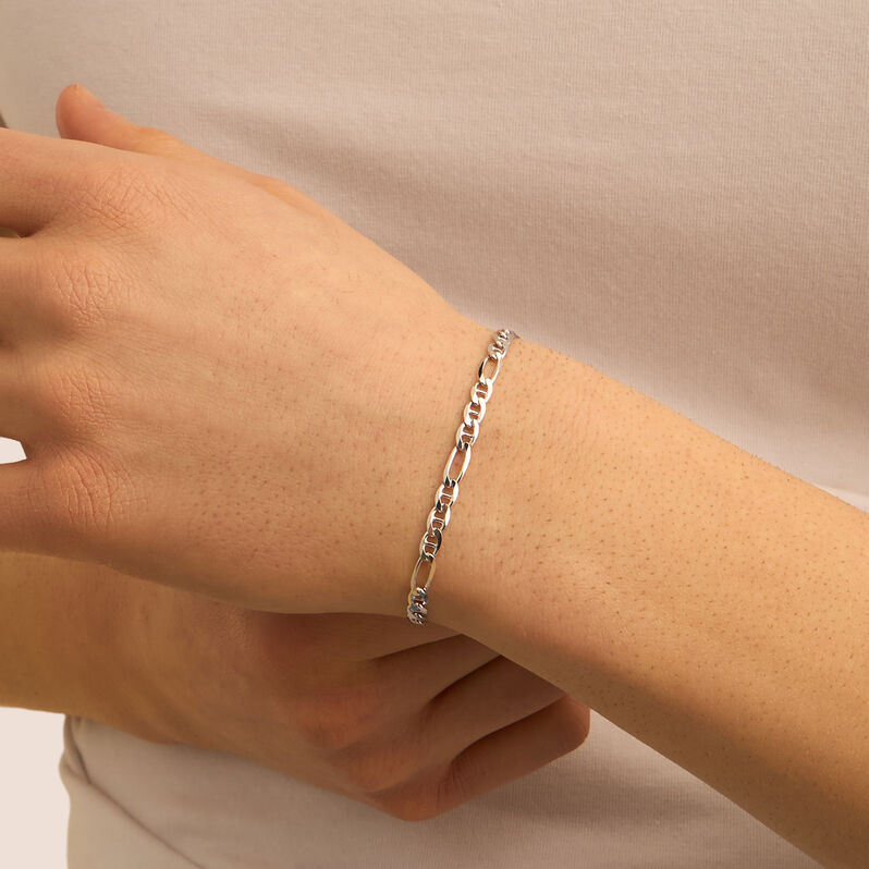 Bracciale Catena Gentleman Argento Rodiato - Bracciali Uomo | Stroili