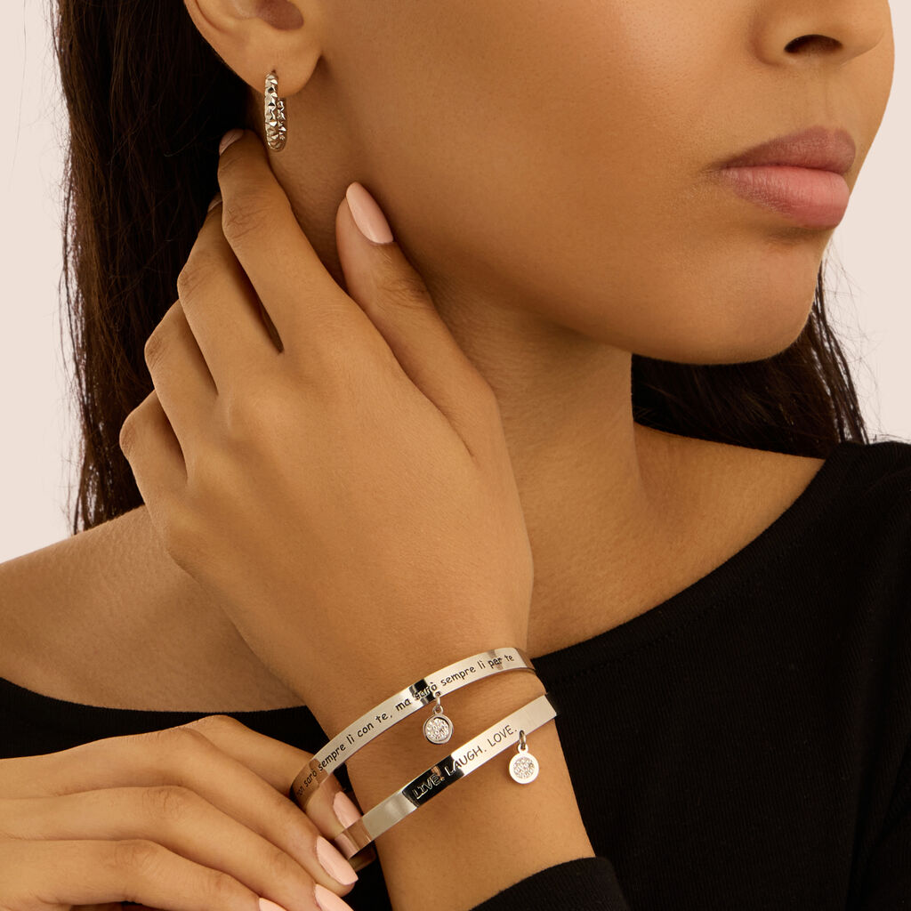 Orecchini A Cerchio Moonlight Acciaio