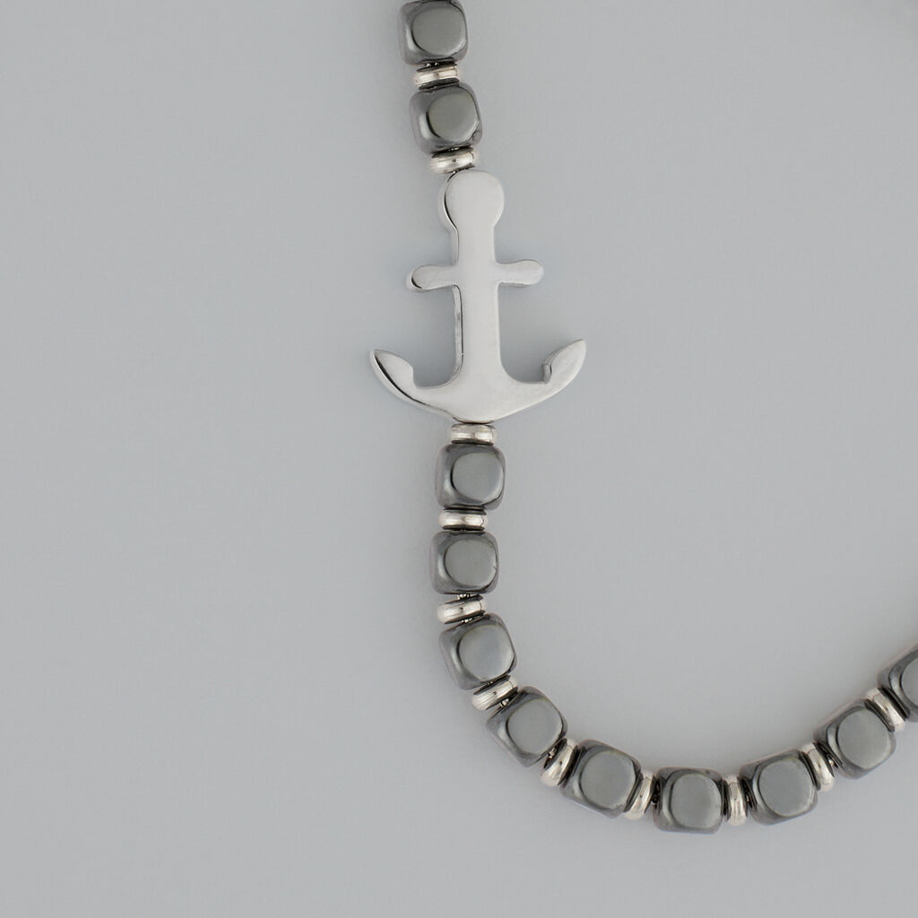 Bracciale Man Code Acciaio Ematite