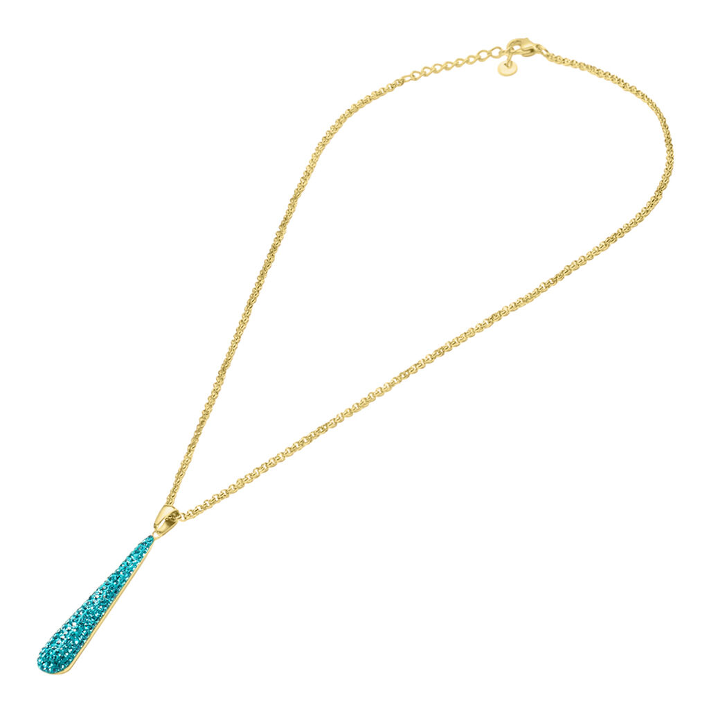 Collana Lady Phantasya Acciaio Dorato Cristallo - Collane Donna | Stroili