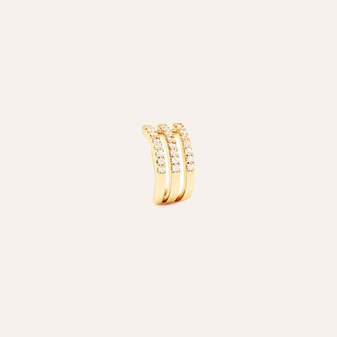 Ear Cuff Romantic Shine Metallo Dorato Cristallo - Ear Cuff Donna | Stroili