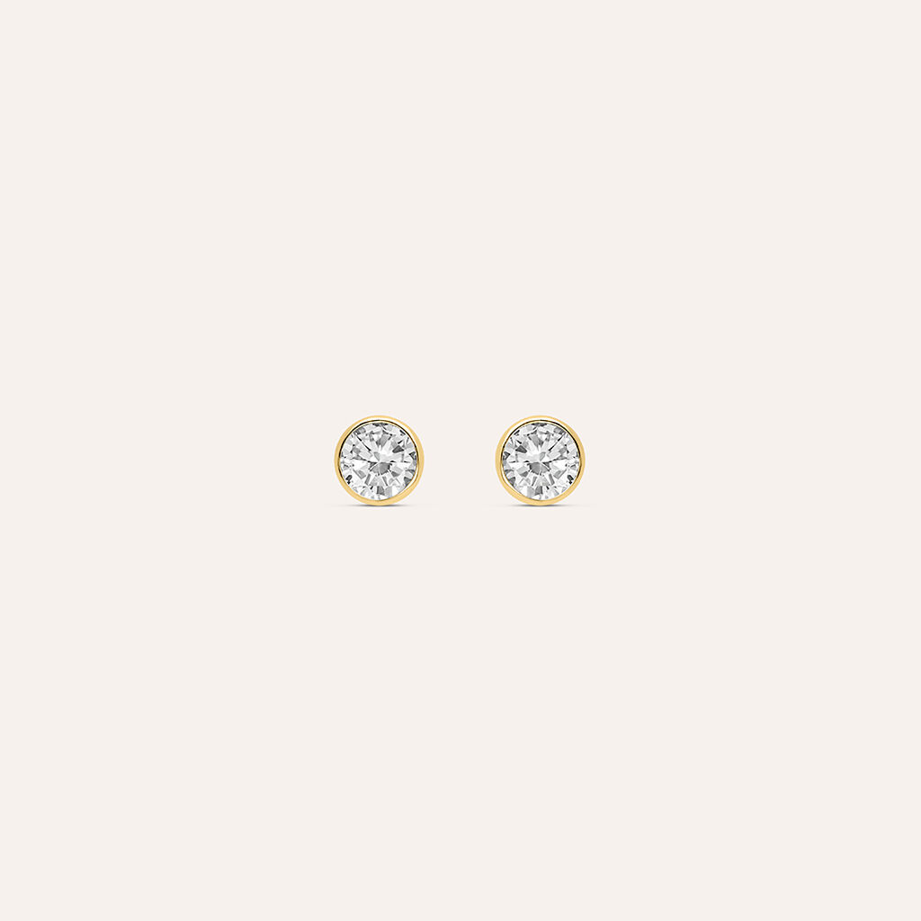Orecchini Lobo Punto Luce Bon Ton Oro Giallo Cubic Zirconia - Orecchini a Lobo Donna | Stroili
