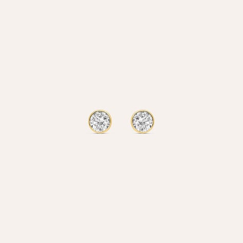 Orecchini Lobo Punto Luce Bon Ton Oro Giallo Cubic Zirconia - Orecchini a Lobo Donna | Stroili