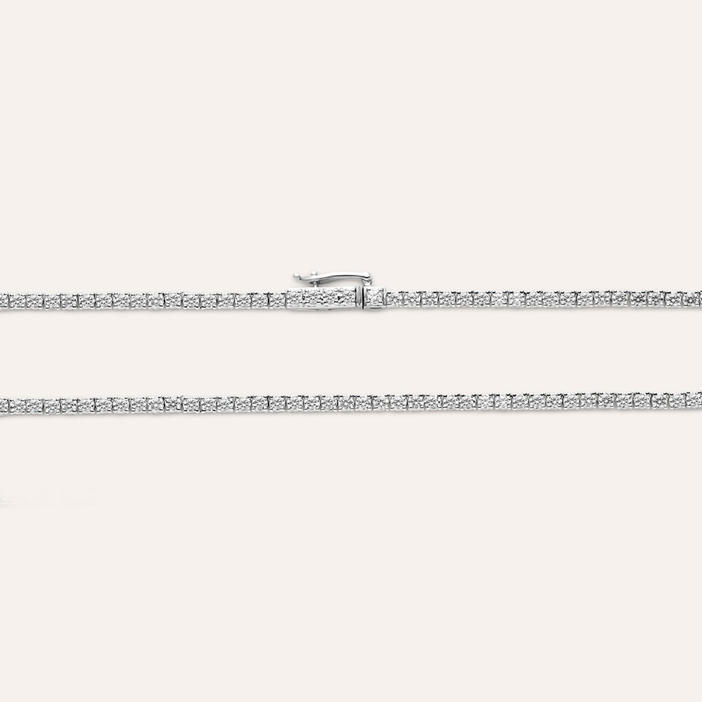 Collana Tennis Diamade Oro Bianco Diamante Lab-Grown - Collane Tennis Donna | Stroili