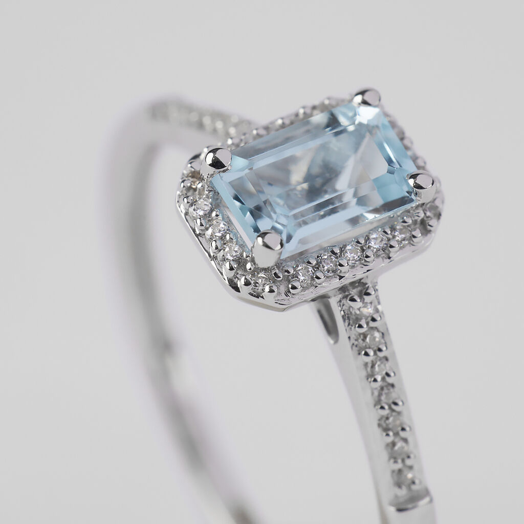 Anello Solitario Amélie Oro Bianco Topazio Cubic Zirconia - Anelli con Pietre Donna | Stroili