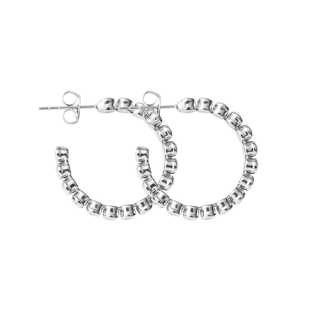 Orecchini A Cerchio Romantic Shine Metallo Cristallo - Orecchini a Cerchio Donna | Stroili