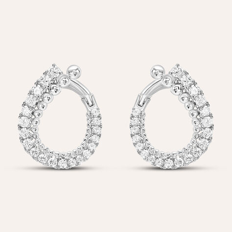 Orecchini Lobo Silver Shine Argento Rodiato Cubic Zirconia - Orecchini a Lobo Donna | Stroili