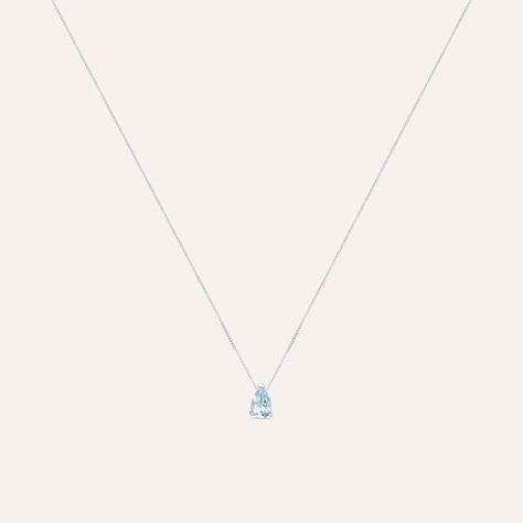 Collana Punto Luce Acquamarina Oro Bianco Acquamarina - Collane Punto Luce Donna | Stroili