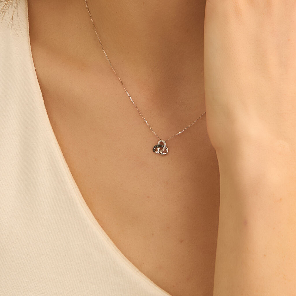 Collana Sophia Oro Bianco Diamante