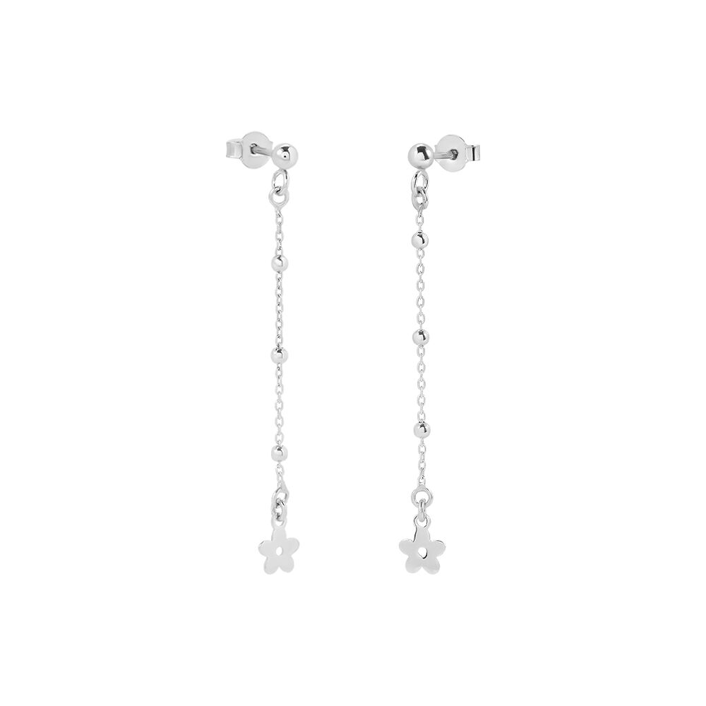 Orecchini Pendenti In Argento Sterling 925 Rodiato – Cerchi Con Catena, Diametro 18-25 Mm, Regalo Donna