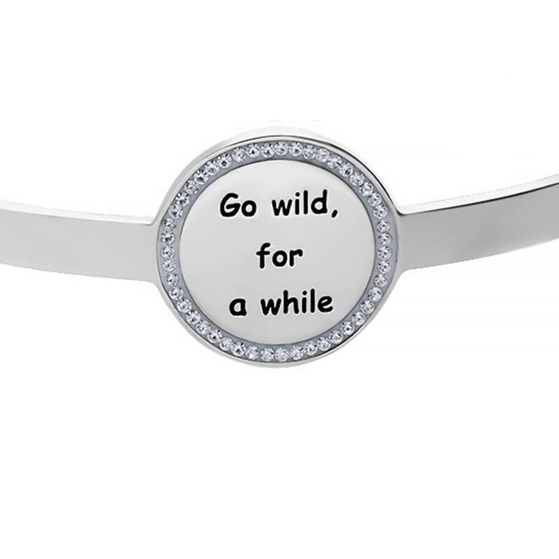 Bangle Go wild for a while a forma di cuore in acciaio e strass - Bracciali Donna | Stroili