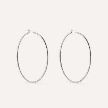 Orecchini A Cerchio Silver Collection Argento Rodiato