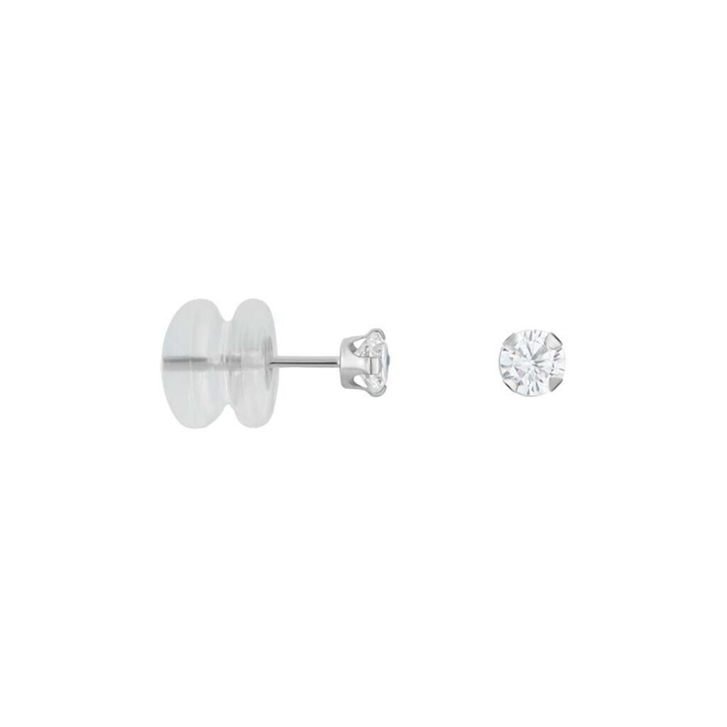 Orecchini Lobo Punto Luce Bon Ton Oro Bianco Cubic Zirconia - Orecchini a Lobo Donna | Stroili