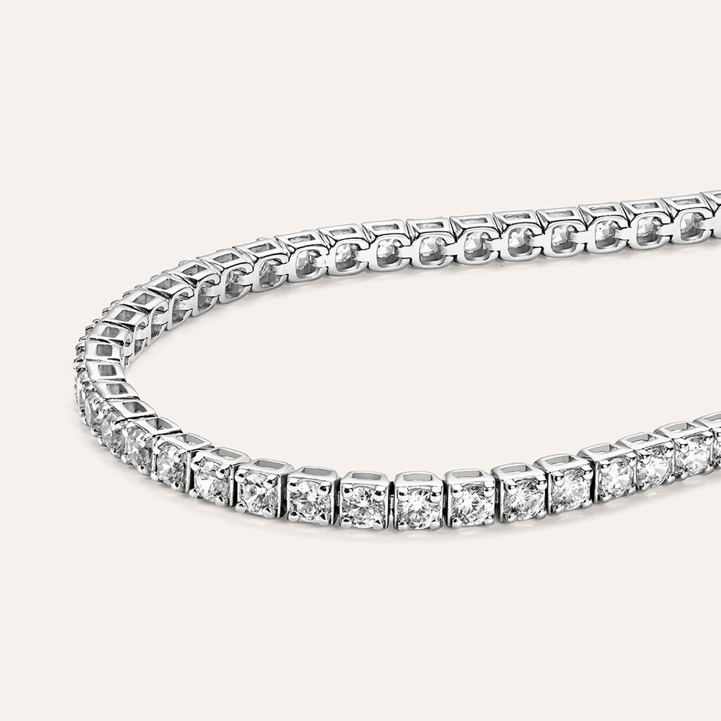 Bracciale Tennis Claire Oro Bianco Cubic Zirconia