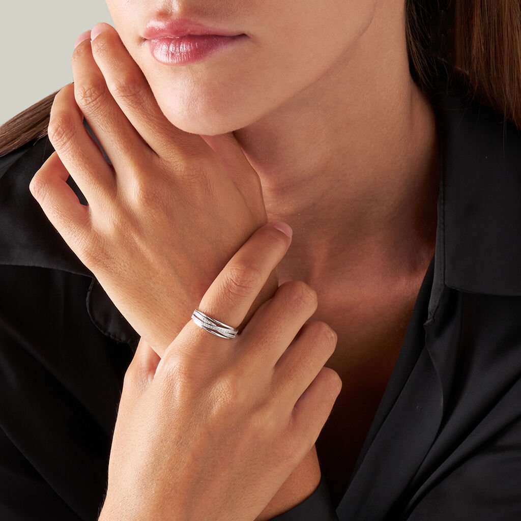 Anello Fantasia Silver Shine Argento Rodiato Cubic Zirconia - Anelli con Pietre Donna | Stroili