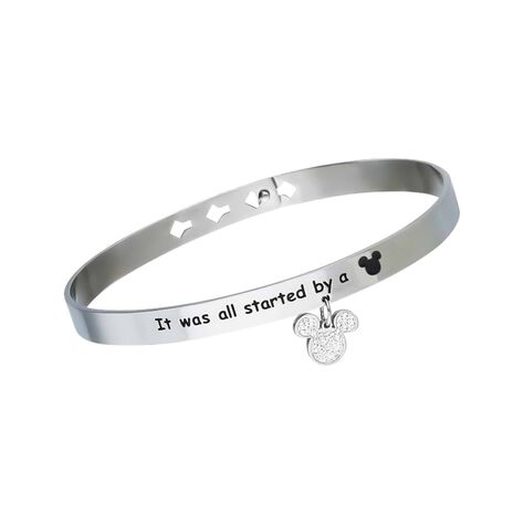 Bangle Lady Message Acciaio Disney e Cristalli - Bracciali Donna | Stroili