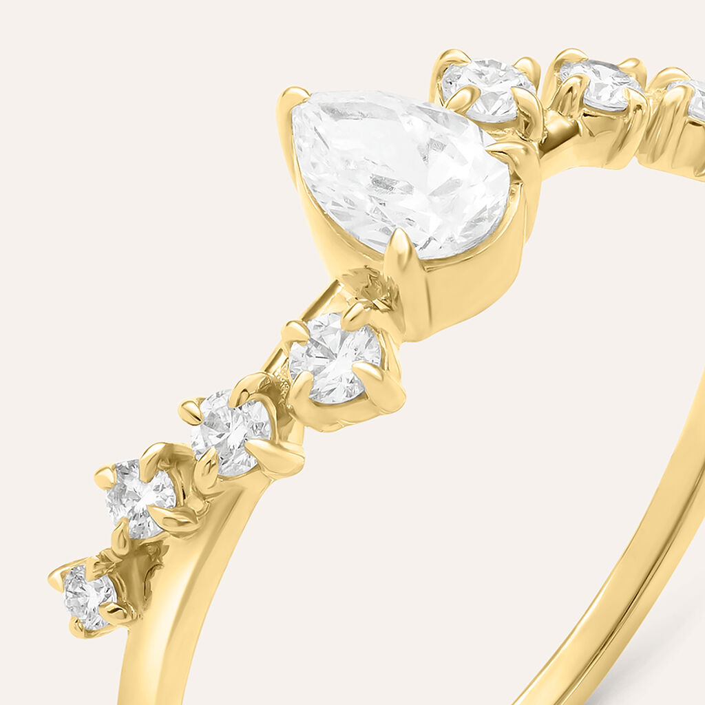 Anello Fantasia Diamade Glam Oro Giallo Diamante Lab-Grown - Anelli con Pietre Donna | Stroili