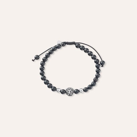 Bracciale Man Code Acciaio Bicolore Bianco / Nero Onice - Bracciali Uomo | Stroili