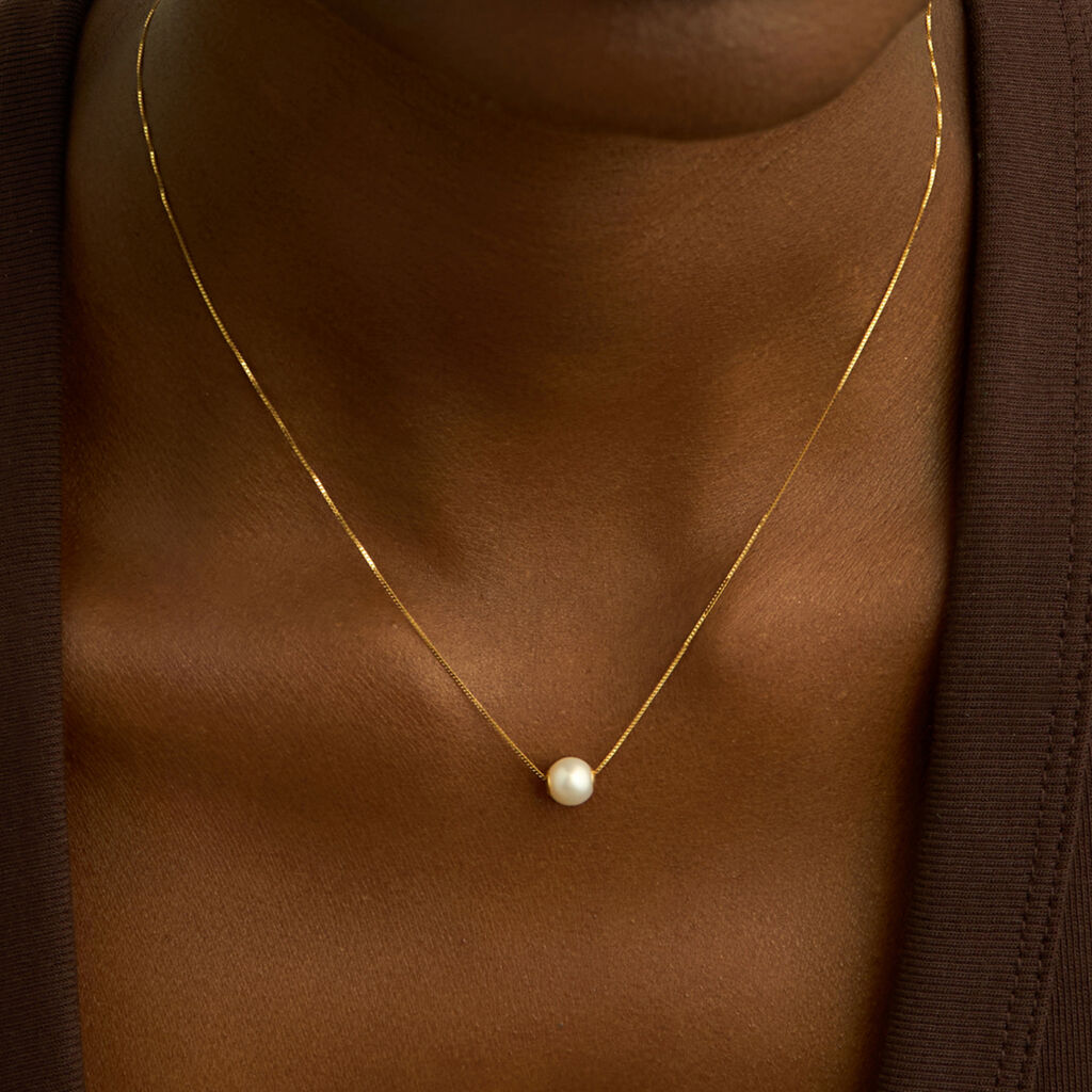 Collana Gabrielle Oro Giallo Perla D'Acqua Dolce - Collane Donna | Stroili