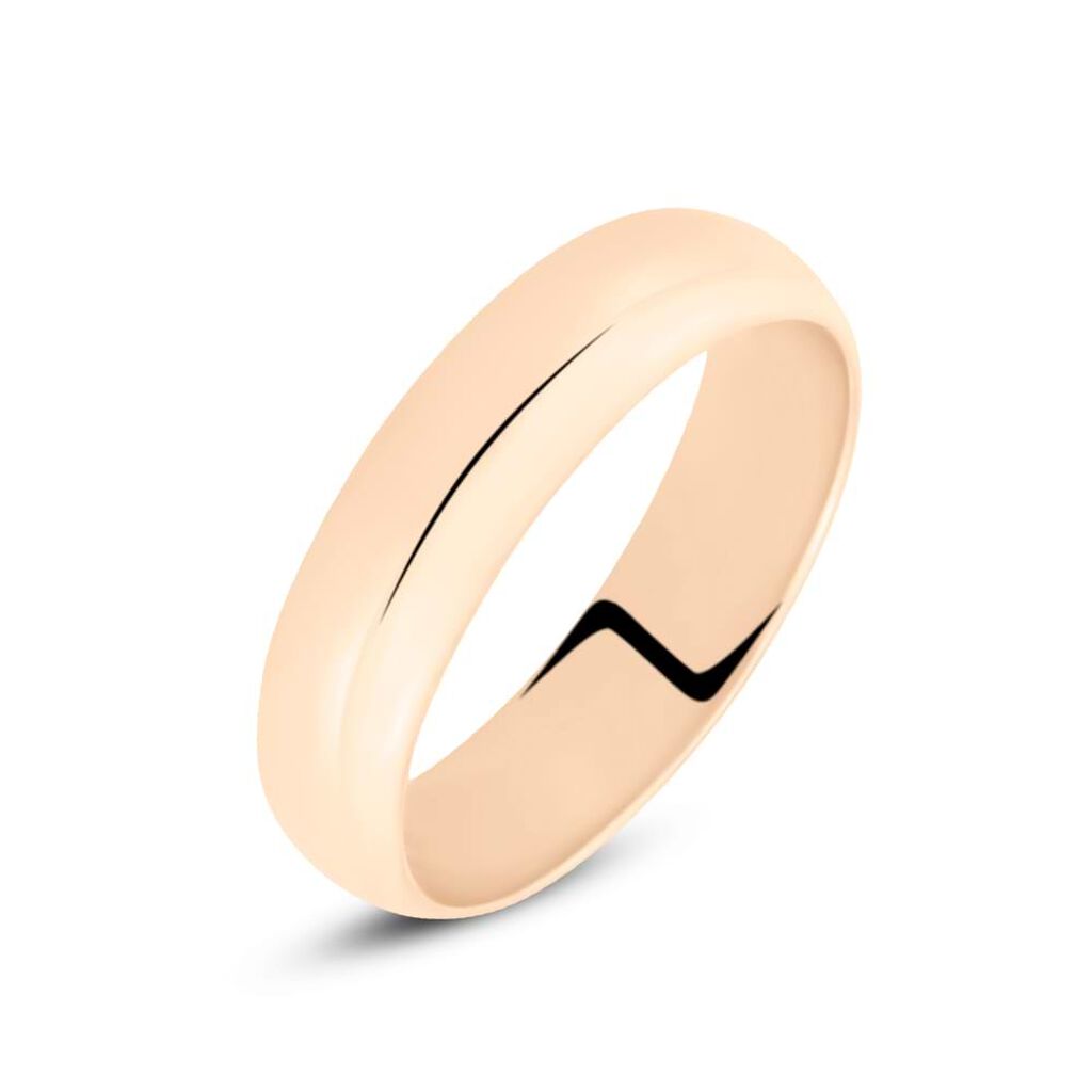 Fede Mantovana Leggera 6 mm Oro Rosa - Anelli con Incisione Unisex | Stroili