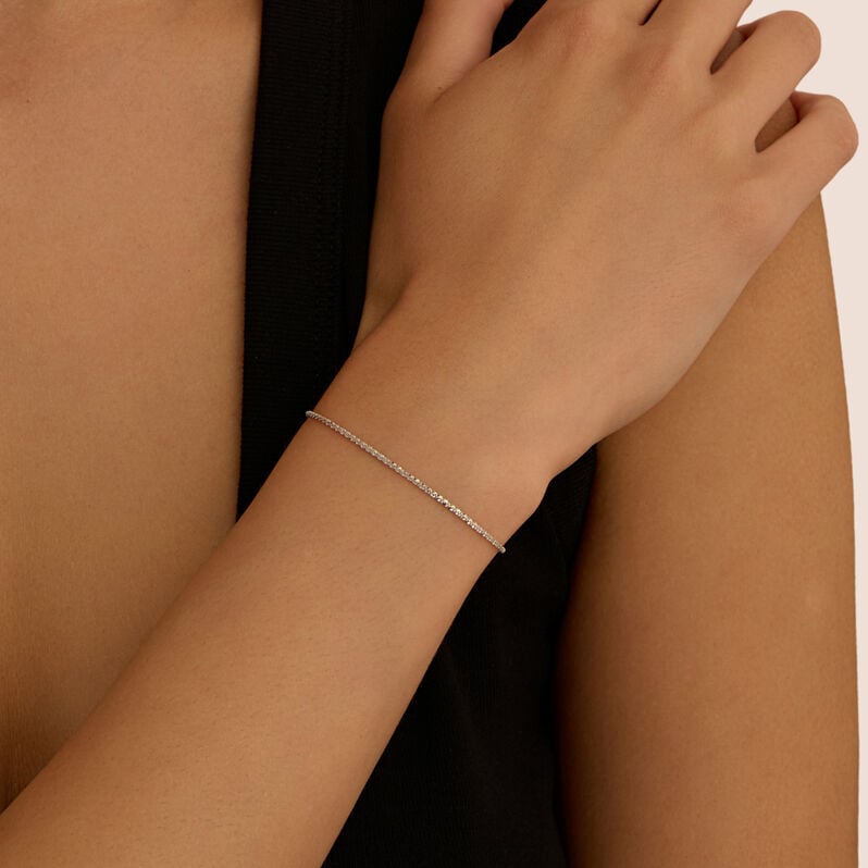 Bracciale Catena Colette Oro Bianco - Bracciali Donna | Stroili