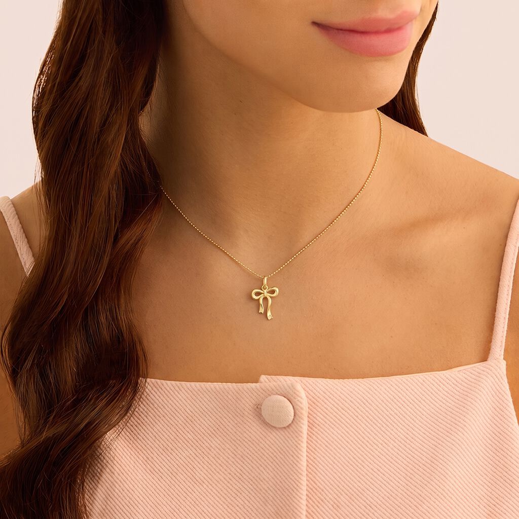 Pendente Fiocco Love Beats Argento Dorato