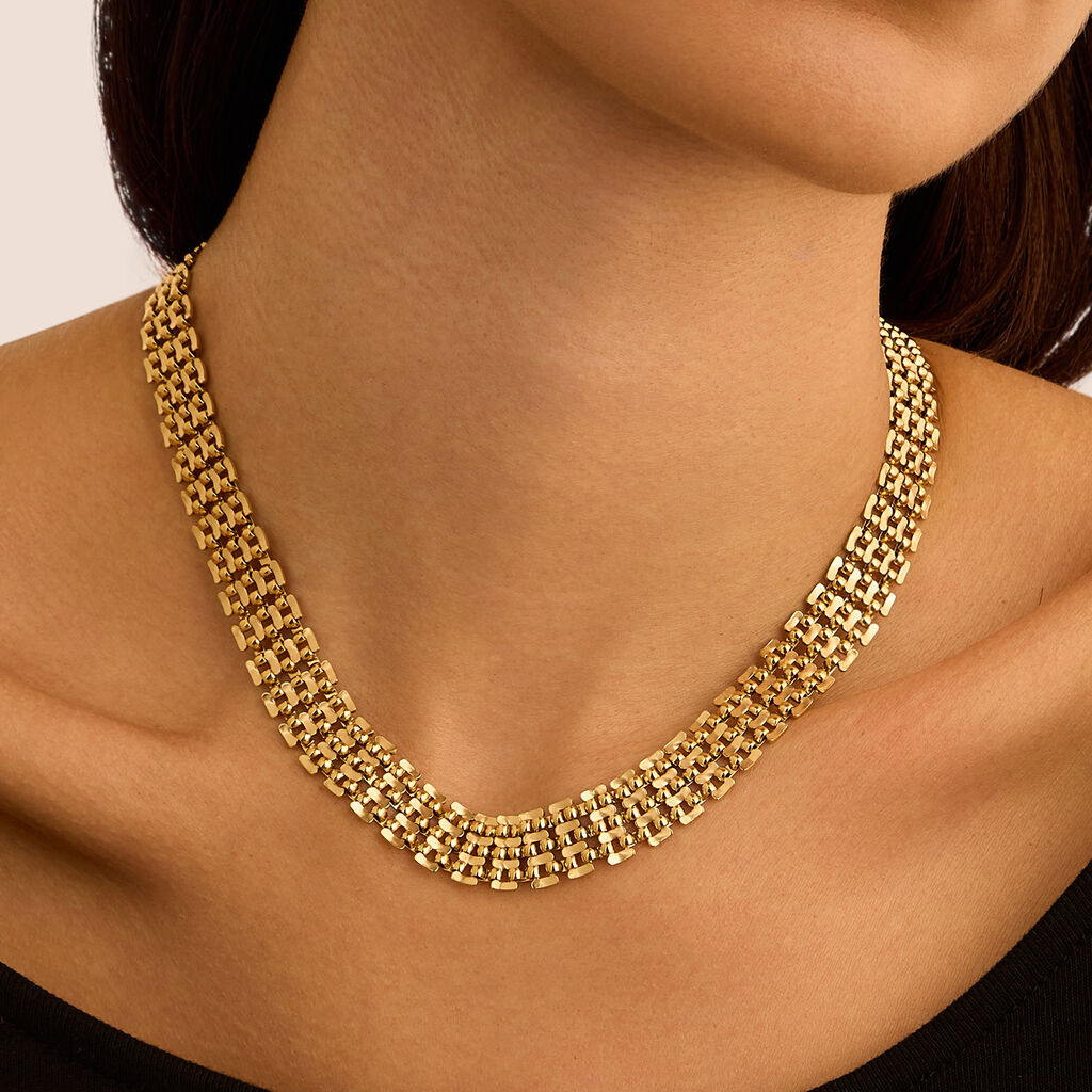 Collana Panther Chain Radiance Acciaio Dorato
