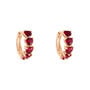 Orecchini A Cerchio Silver Rainbow Argento Rosa Cubic Zirconia