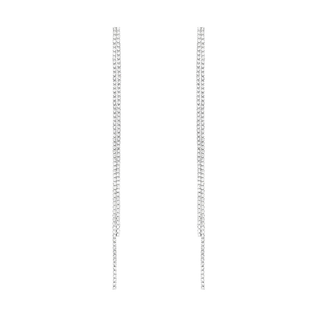 Orecchini Pendenti Tennis Romantic Shine Metallo Cristallo - Orecchini Pendenti Donna | Stroili