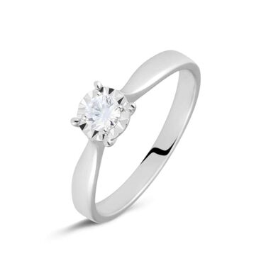 Anello Solitario Diamotion Oro Bianco Diamante