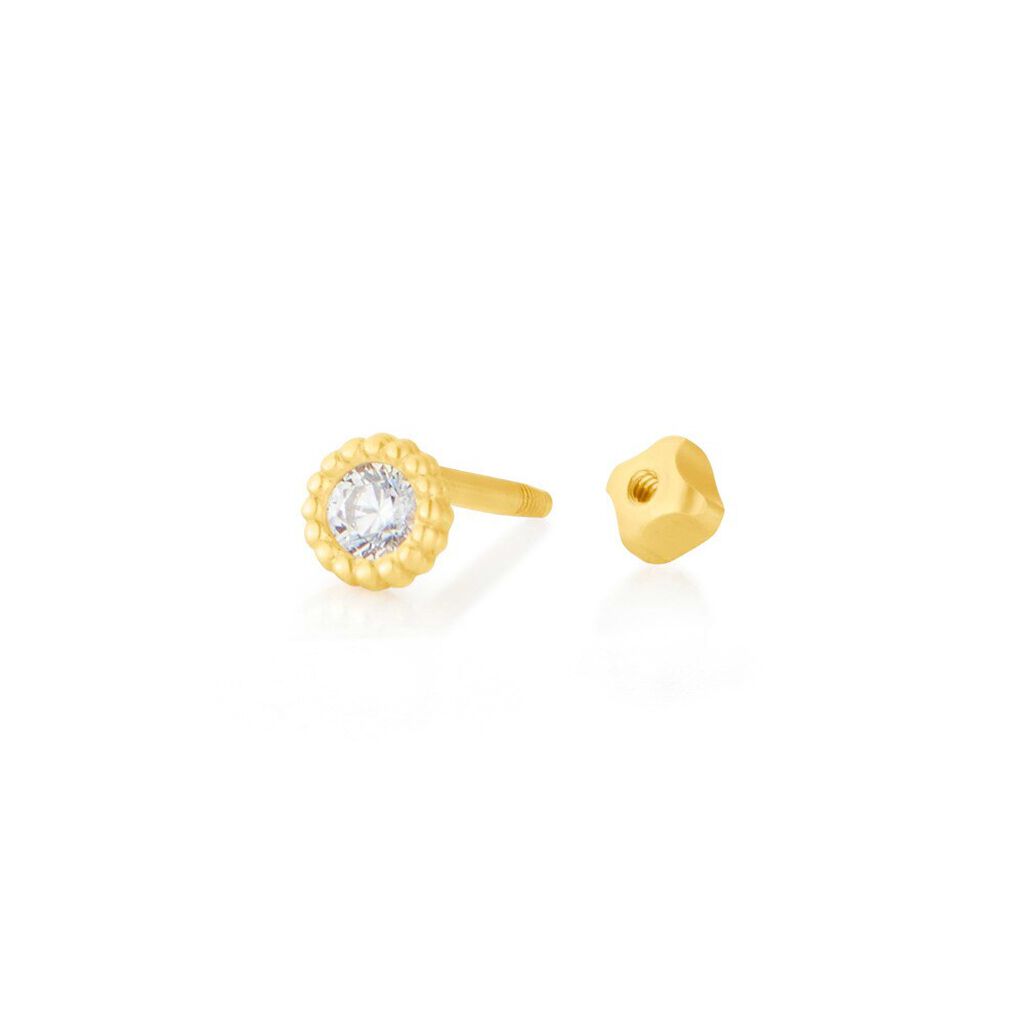Piercing Orecchio Tragus Helix Conch Bon Ton Oro Giallo Cubic Zirconia - Piercing Orecchio Donna | Stroili