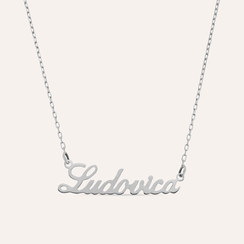 Collana Ludovica Gold Names Oro Bianco