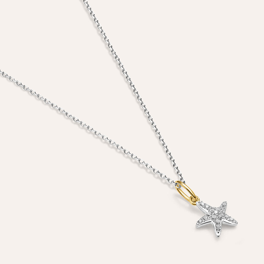 Pendente Po&egrave;me Oro Giallo Cubic Zirconia