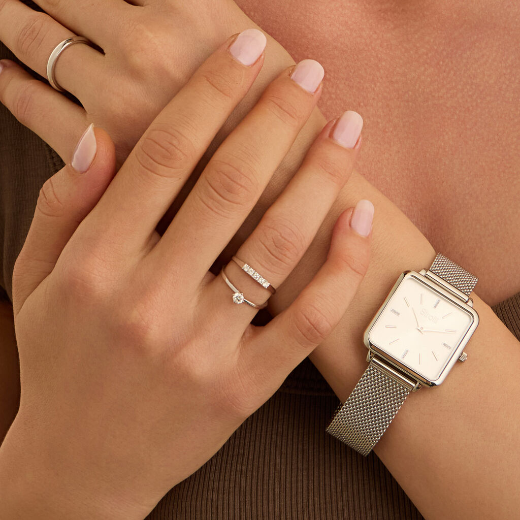 Anello Solitario Grace Oro Bianco Diamante