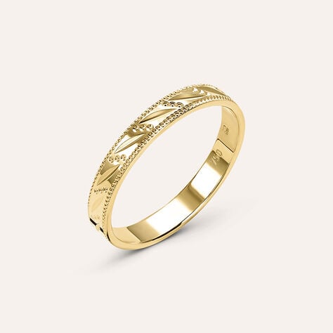 Fede Classica Diamantata 3 mm Oro Giallo - Anelli con Incisione Donna | Stroili