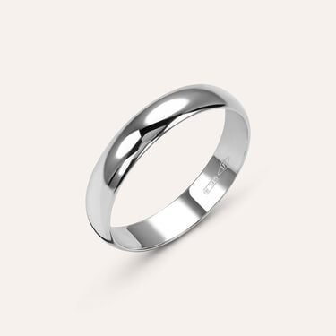 Fede Mantovana Leggera 4 mm Oro Bianco Fede Mantovana Leggera 4 mm Oro Bianco